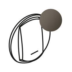 Enjoliveur Céliane - VV / poussoir avec porte étiquette - doigt large graphite
