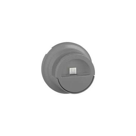 Enjoliveur Céliane - prise double pour chargeur USB version dock - graphite
